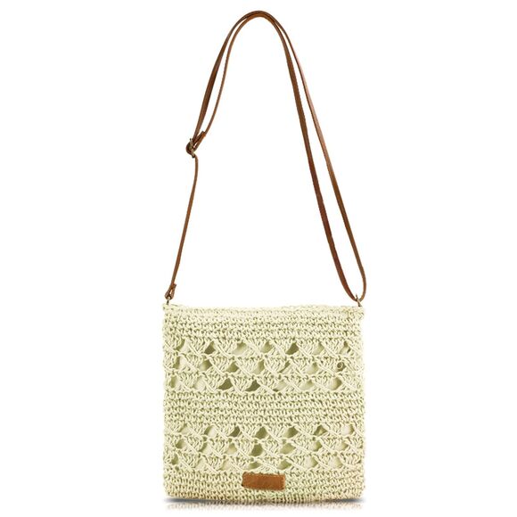 Handbags - 3185 Straw Crossbody Bags Small Summer Beach Bag Boho Handmade Weave